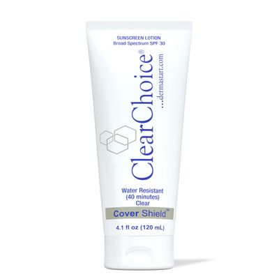 Clear Choice Cover Shield Water Resistant Sunscreen Lotion, SPF 30, Broad Spectrum, 40 Minutes Protection