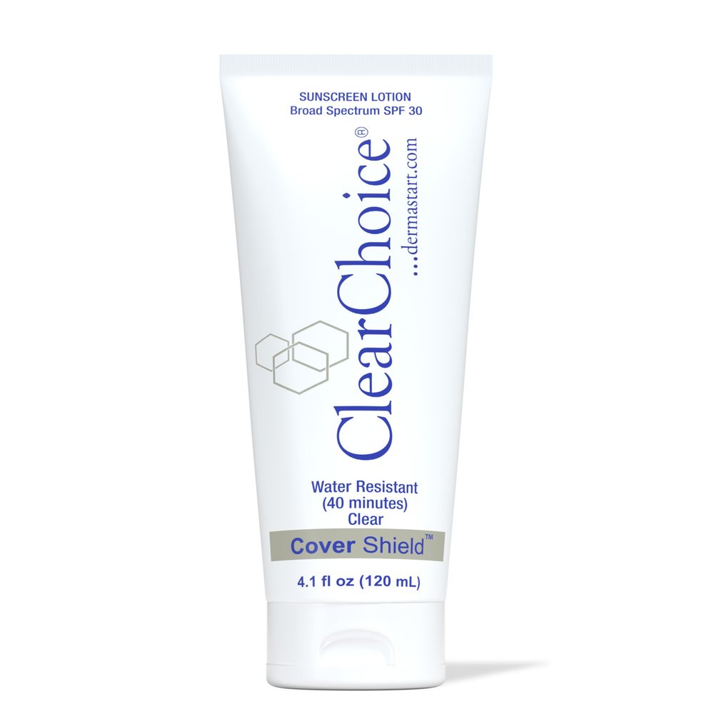 Clear Choice Cover Shield Water Resistant Sunscreen Lotion, SPF 30, Broad Spectrum, 40 Minutes Protection