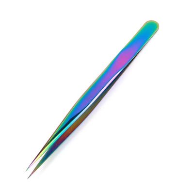 1 pair of tweezers for eyelash extension eyebrow tweezers curved straight makeup tool(03)