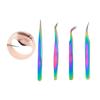 1 pair of tweezers for eyelash extension eyebrow tweezers curved straight makeup tool(03) view 3