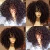 16 Inch Afro Kinky Curly Wig With Bangs Soft Fluffy Synthetic Hair For Women Black 16 Inch view 4