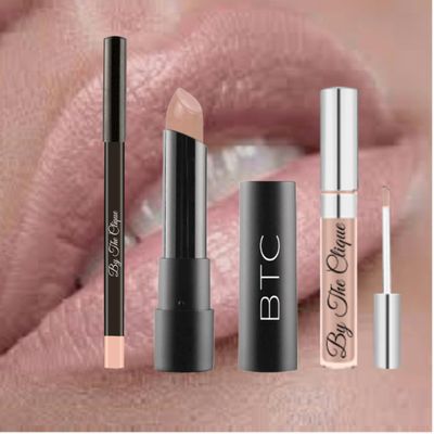 By The Clique Everyday Play Pale Pink Nude Trio | Lip Liner, Matte Lipstick and Moisturizing Satin Lipstick Set