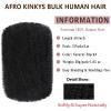 Xtrend Afro Kinkys Bulk Human Hair 3 Packs 90g For Mini Braiding TwistsDreadlocks Extensions Repair LocsKinky Curly Hair Bundles, Afro Kinky Human Hair For Natural Black Afro Kinky Bulk 16 Inch view 2