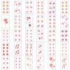 10/12/30pcs Peach Blossom Small Cherry Blossom Collarbone Arm Chest Color Tattoo Stickers, Waterproof Lasting Female Disposable Sticker, Fake Tattoos(W338-30pcs) view 1