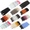 3Pcs 24" Crochet Braiding Hair Ombre Rainbow Deep Wave Synthetic 300G For Women B40 24 Inch view 3