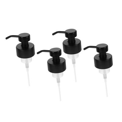 ETHZZLE 4Pcs Stainless Soap Pump Replacement for Bathroom Kitchen Elegant Lotion Pump Compatible Bottles Black