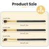 3Pcs Eyeshadow Brushes, 5x0.4" Professional Synthetic Eye Shadow Brush, Portable Makeup Brushes For Blending Eyeshadow, Eyeliner, Crease, Eyebrow view 4