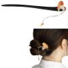 1 Pc Cute Cat Fishing Hairpin Sandalwood Tassel Hair Clip, 7.09Inch Long Hair Sticks, Shawl Hair Pins Retro Chinese Hair Stick view 1