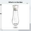 Transparent Glass Mouthwash Dispenser with Lid, 8.8 Oz Refillable Decanter view 4