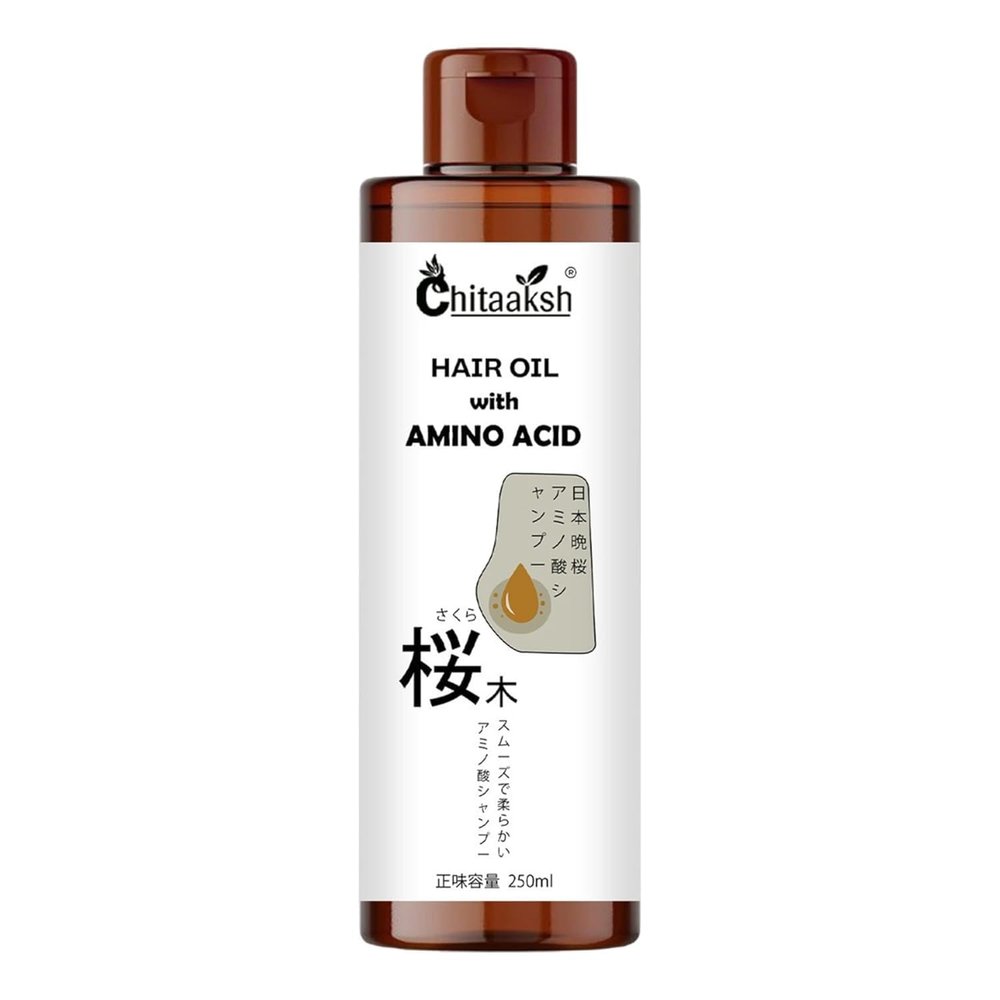 Chitaaksh Amino Acid Hair Oil  Deep Nourishment & Strengthening for Silky, Healthy Hair  250mL  Herbal, Non-Sticky Oil for Men & Women (Pack of 1)