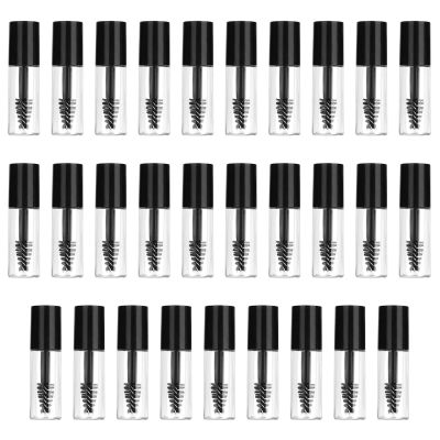 29PCS Empty Mascara Tubes with Wands, 1.2ml Refillable Eyelash Oil Containers for Castor Oil, Mini Mascara Tube Bottles with Brush for Travel & Home Use (Black)