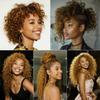 Honey Blonde Jerry Curly Bundles Color #27 Brazilian Hair 10 12 14 Inch 3 Bundles Double Weft Springy Bouncy Jerry Curly Extensions Soft and Full for Black Women view 3