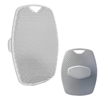 1 Pack Soft Silicone Exfoliating Brush Non-slip Handle Body Cleansing Brush Shower Soft Massage Bath Brush(E)