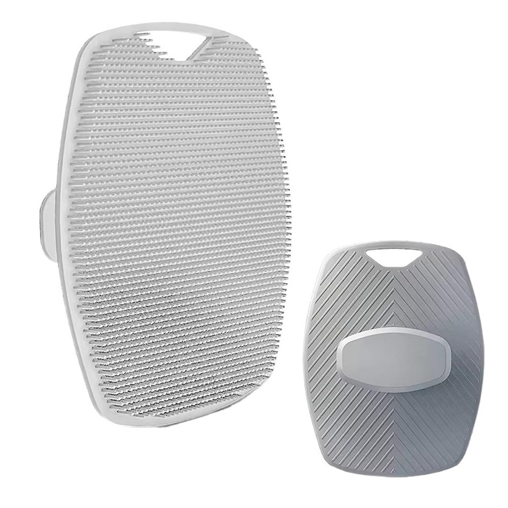 1 Pack Soft Silicone Exfoliating Brush Non-slip Handle Body Cleansing Brush Shower Soft Massage Bath Brush(E)