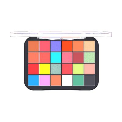BEMT Pro Eyeshadow Palette  24 Bold Shades with Matte and Shimmer Finish  Blendable & Buildable Eye Makeup Kit  Compact 35g Travel-Friendly Palette