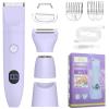 cjc 3-in-1 Electric Shaver for Women, Rechargeable Wet Dry Lady Electric Razor, Bikini Shaver for Legs Body Hair, Gift for Womens Bikini Trimmer IPX6 Waterproof Purple view 1