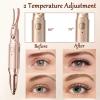 2 in 1 Heated Eyelash Curlers and Eyebrow Trimmer for Women, Electric Eyelash Curler with 2 Temperature Modes Anti-Burn USB Rechargeable Heated Eyelash Curler, Ideal Gift for Women (Gold E1) view 3