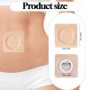 50pcs Castor Oil Pack Patches Highly Absorbent Self-Adhesive Castor Oil Packs Wrap for Stomach | Portable Organic Cotton Wraps Pack Covers, Skin Tone (3.15" x 3.15") view 2