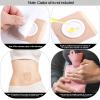 50pcs Castor Oil Pack Patches Highly Absorbent Self-Adhesive Castor Oil Packs Wrap for Stomach | Portable Organic Cotton Wraps Pack Covers, Skin Tone (3.15" x 3.15") view 4