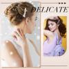 12 Pieces Rhinestone Bobby Pins Decorative Fancy Crystal Hair Clips Shiny Metal X Shaped Barrettes Bling Diamond Wedding Bridal Shower Hair Accessories for Women Ladies Girls (Gold, White) view 3
