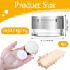 6 G Sliver Loose Powder Containers with Puff, Reusable Plastic Powder Case Empty Makeup Powder Container Mini Powder Compact DIY Makeup Powder Case with Mirror view 2