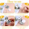 6 G Sliver Loose Powder Containers with Puff, Reusable Plastic Powder Case Empty Makeup Powder Container Mini Powder Compact DIY Makeup Powder Case with Mirror view 3