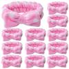 12-Pack Flannel Hairbands With Bow For Women, Adjustable Head Wraps For Skincare, Makeup, And Showers view 1