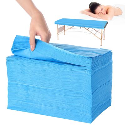 100 Disposable Massage Table Sheets, 71 X 31.5 Non-Woven Breathable Covers, Single Use Hygienic Bed Sheets For Tattoo Parlors And Spas