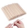 300 Pcs 4.5 Inch Orange Wooden Cuticle Pusher Sticks, Double-Sided Professional Manicure and Pedicure Pushers for Nail Art view 1