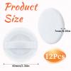 2.36 Inch Setting Puff Pads Round, 12 Pieces Powder Puffs, Soft Face Compact Powder-Puffs, Round Velour Face Makeup Powder-Pads, Powder-Puff Pads with Ribbon, Puff Pad for Loose-Powder Setting-Powder view 2
