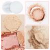 2.36 Inch Setting Puff Pads Round, 12 Pieces Powder Puffs, Soft Face Compact Powder-Puffs, Round Velour Face Makeup Powder-Pads, Powder-Puff Pads with Ribbon, Puff Pad for Loose-Powder Setting-Powder view 4