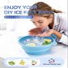 Foldable Silicone Face Ice Bath Bowl with Built-in Ice Tray, Cold Plunge Therapy for Skin Tightening, Puffiness Reduction & Acne Relief, Portable Spa Tool for Home & Travel (Blue) view 2
