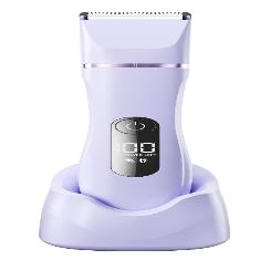 Bikini Trimmer for Women - Painless Waterproof Electric Razor Remover Foil Shaver for Leg, Body, Armpit & Facial Hair, Cordless with Ceramic Blade,USB Charging Dock, Travel Size, Gifts for Her, Violet