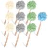 10 Pcs Large Bath Puff Loofah Sponge with Long Handle Shower Loofah, Loofah with Handle for Back, Spa Brush for Women and Men(4 Color) view 1