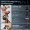 FOKE Back Shaver for Men, Ultra-Wide 1.8" T-Shaped Head, Travel Case, LED 4 in 1 Mens Back Shaver Rechargeable with Long Handle, Safety Lock, IPX7, Multi-Functional Back Trimmer for Men, (Steel Blue) view 2
