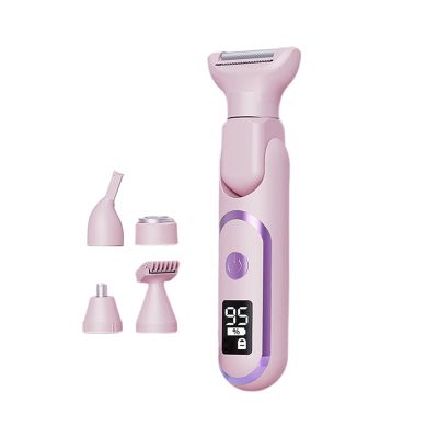 Hzskjyt Electric Shaver for Woman Electric Grooming LED Display Full Body Shaver Bikini Trimmer for Face Body Bikini Underarm Salon, Pink