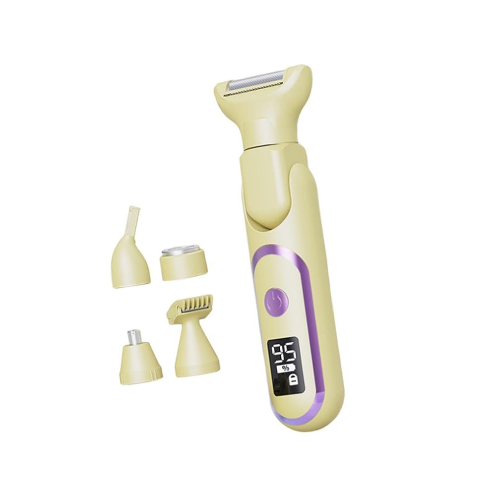 Hzskjyt Electric Shaver for Woman Electric Grooming LED Display Full Body Shaver Bikini Trimmer for Face Body Bikini Underarm Salon, Beige