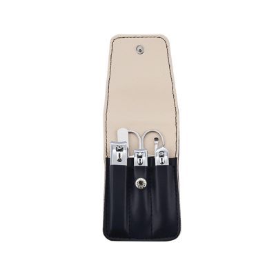 6-Piece Stainless Steel Nail Clipper Set, Manicure Pedicure Kit for Women & Men, with Portable Storage Case, Travel-Friendly Nail Trimmer Kit (Black)