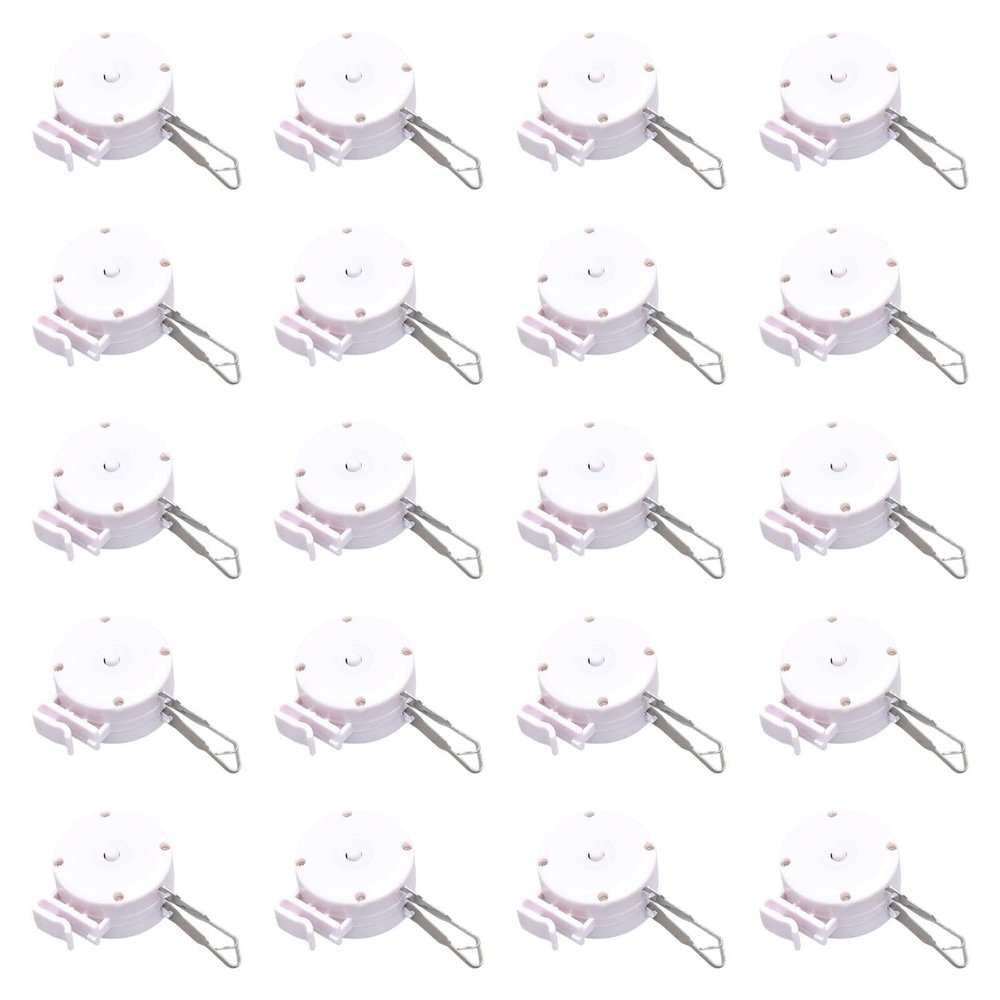 Hzskjyt 20x Hair Curling Machine Fittings, Sturdy Universal Wire Hanging Hook for Hair Salon, White A