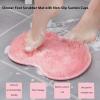 2025 New Shower Foot B ack Scrubber Massage Pad Back Cleaning Pad,Shower Foot Scrubber Mat with Non-Slip Suction Cups,Back Washer Exfoliating Bath Wash Pad (Pink) view 2