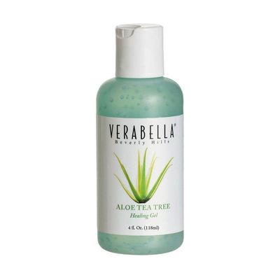 VERABELLA Aloe Tea Tree Healing Gel, Soothing & Calming Astringent Moisturizer for Oily/Acne-Prone Skin, 4 oz.