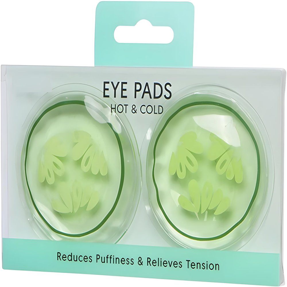 Bexter Cucumber Hot & Cold Eye Pads  Gel Eye Masks for Puffiness, Dark Circles, Migraines & Stress Relief  Reusable, Microwavable & Freezable  2 Pads Set