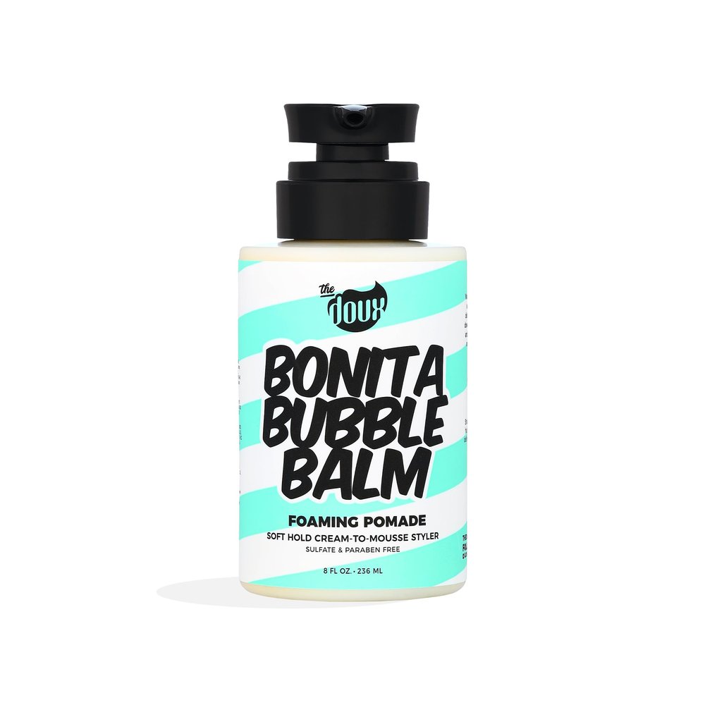 Bonita Bubble Balm Foaming Pomade  Cream to Foam Styling Pomade for Curly Hair, Wavy Hair & Natural Styles  Lightweight Hair Mousse Alternative with Shine, Frizz Control & Definition, 8oz