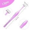 12PCS Eyebrow Trimmer Razors, Facial T Shape Shaver Tool for Eye Brow, Face Razors for Women, Eyebrow Trimming Kit for Girls, Safe and Easy Peach Fuzz Remover for Smooth and Radiant Skin (Purple) view 2
