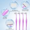 12PCS Eyebrow Trimmer Razors, Facial T Shape Shaver Tool for Eye Brow, Face Razors for Women, Eyebrow Trimming Kit for Girls, Safe and Easy Peach Fuzz Remover for Smooth and Radiant Skin (Purple) view 3