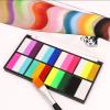 8 Compartments 23 Colours Rainbow Water Soluble Face Paint Set with Brushes Party Music Festival Makeup Oil Body Paint Face Paint Painting Opera Face Paint view 1