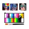 8 Compartments 23 Colours Rainbow Water Soluble Face Paint Set with Brushes Party Music Festival Makeup Oil Body Paint Face Paint Painting Opera Face Paint view 2