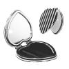 LHBWCVN Compact Mirror for Purse, Handheld 2 Sided 1X/2X Magnifying Makeup Mirror for Women Men, Black & White Stripe Cosmetic Mirror Foldable Mini Vanity Mirror Portable Travel Mirrors view 1