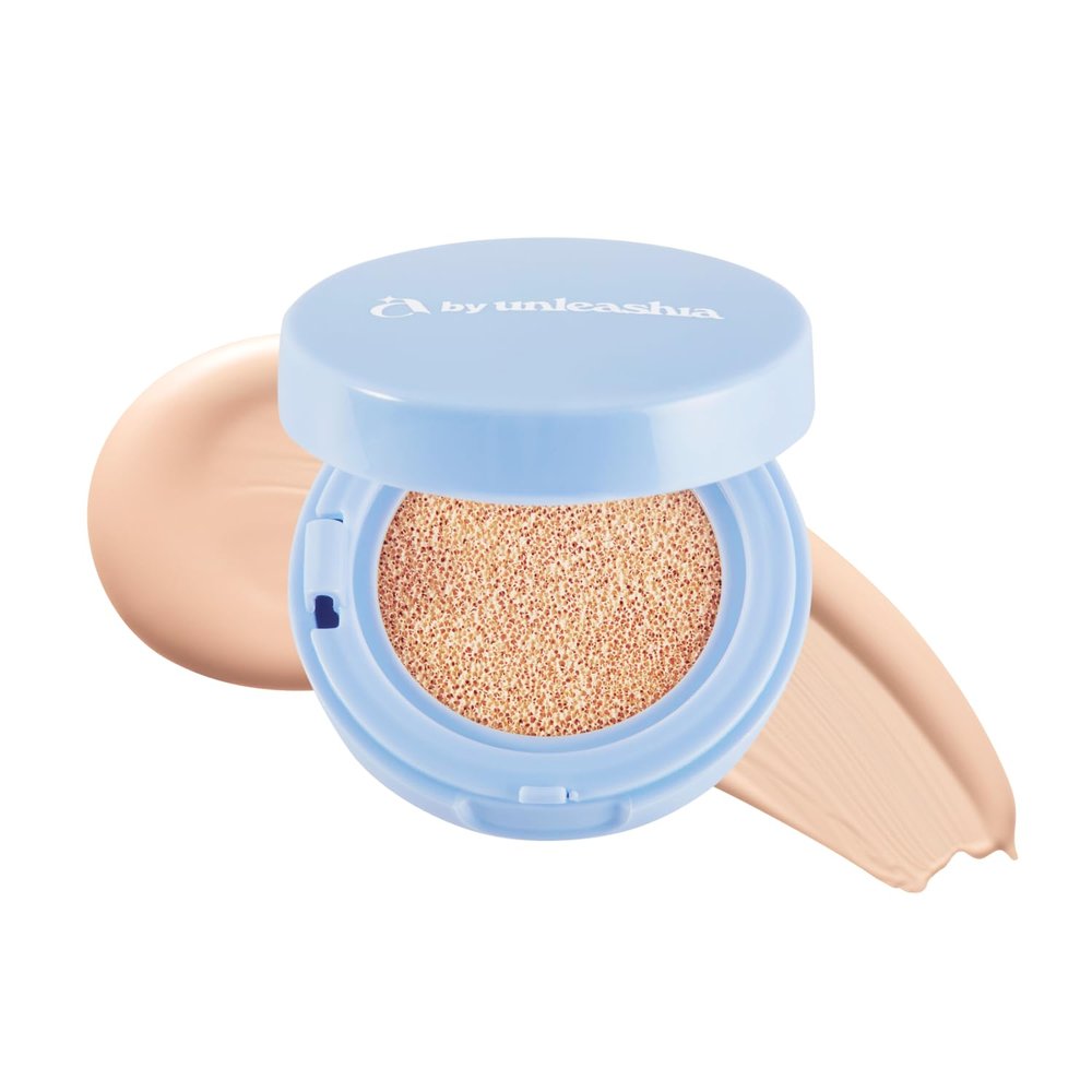 [A by Unleashia] Bae Bae Blue Cushion | Full coverage, Mini size, Travel size, Weightless, Skin fit, Matte finish, Korean makeup, Buildable (#2 Dreamy))