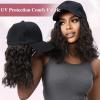 HANYUDIE Hat Wig for Women Wig Cap with Curly Hair Extensions Hat with Hair Wave Adjustable Baseball Cap Wigs view 4